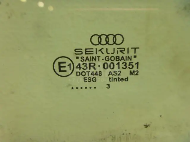 Стекло двери задней левой для  Audi Q3 (8U) 2012-2018