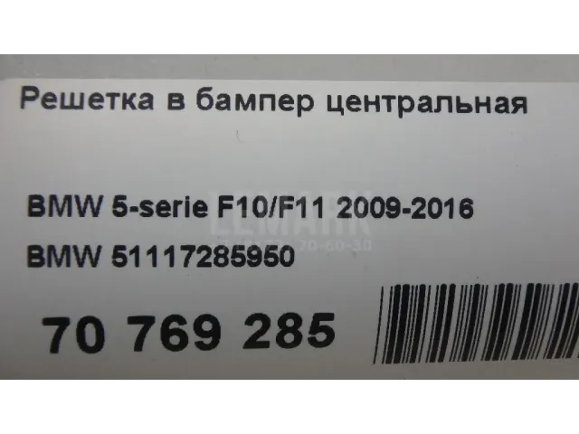 Решетка в бампер центральная